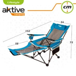 Chaise Longue Pliante De Camping Aktive -Magasin De Matériel De Pêche chaise longue pliante de camping aktive 5