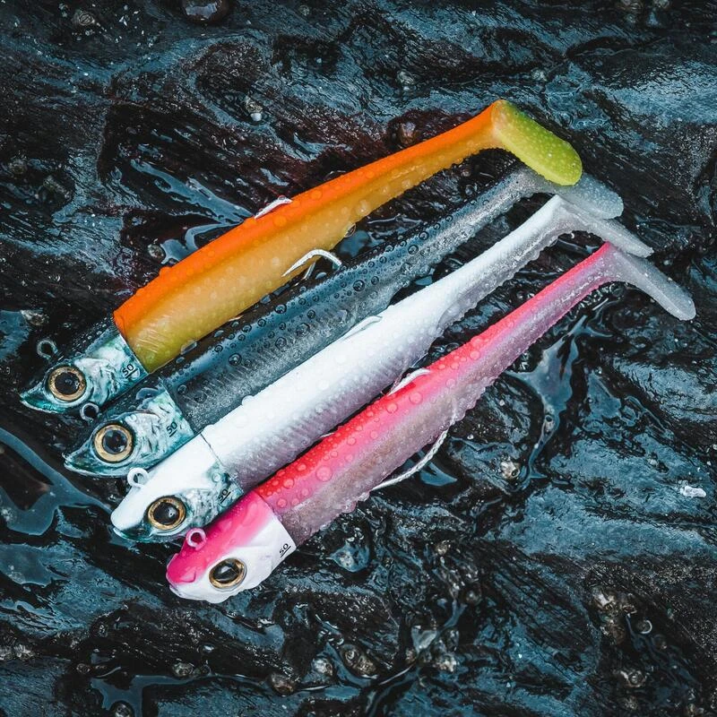 COMBO Leurres Souples Shad Texan ANCHO 120 50g Rose Fluo/ Orange Pêche En Mer 7 COMBO Leurres Souples Shad Texan ANCHO 120 50g Rose Fluo/ Orange Pêche En Mer – Image 7