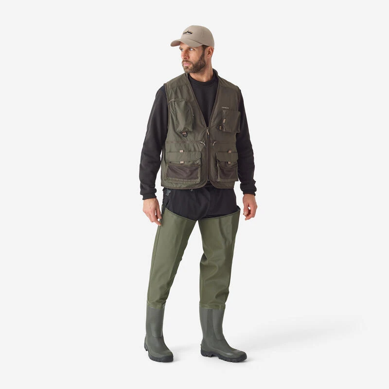 GILET De Pêche 500 Kaki 10 GILET De Pêche 500 Kaki – Image 10
