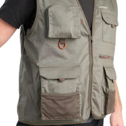 Gilet De Pêche - FV 100 Kaki -Magasin De Matériel De Pêche gilet de peche fv 100 kaki 5