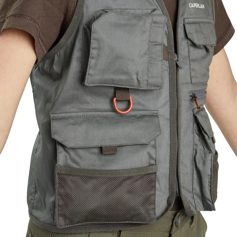 Gilet De Pêche Junior - FV 100 S Kaki 6 Gilet De Pêche Junior - FV 100 S Kaki – Image 6
