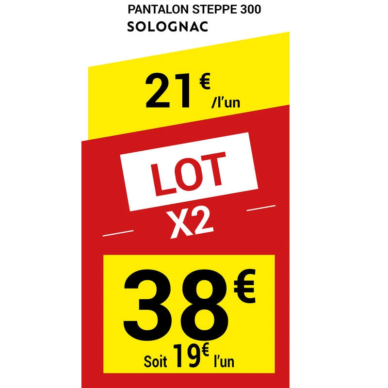 PANTALON CARGO RESISTANT STEPPE 300 NOIR 2 PANTALON CARGO RESISTANT STEPPE 300 NOIR – Image 2