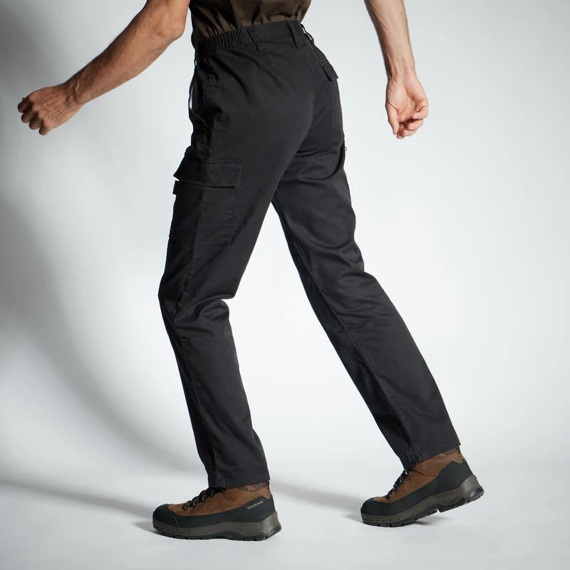 PANTALON CARGO RESISTANT STEPPE 300 NOIR 3 PANTALON CARGO RESISTANT STEPPE 300 NOIR – Image 3