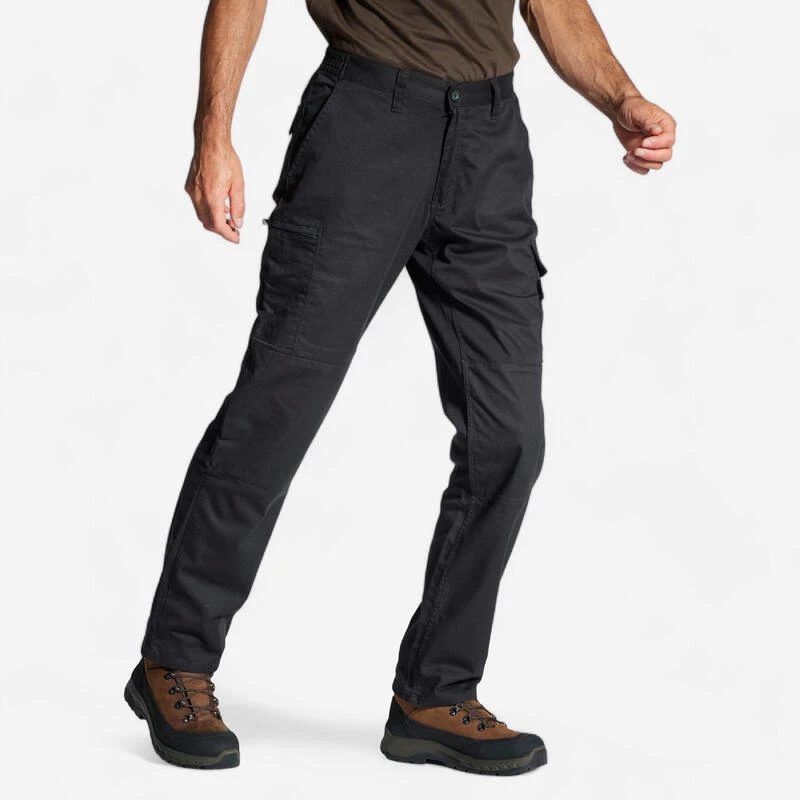 PANTALON CARGO RESISTANT STEPPE 300 NOIR 1 PANTALON CARGO RESISTANT STEPPE 300 NOIR