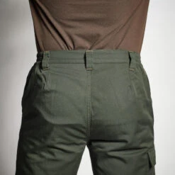 PANTALON CHASSE CHAUD VERT 100 -Magasin De Matériel De Pêche pantalon chasse chaud vert 100 4