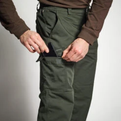PANTALON CHASSE CHAUD VERT 100 -Magasin De Matériel De Pêche pantalon chasse chaud vert 100 6
