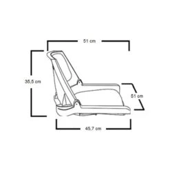 SIÈGE PILOTE RABATTABLE BLANC -Magasin De Matériel De Pêche siege pilote rabattable blanc 5