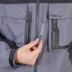 Veste De Pêche Imperméable 500 Grise -Magasin De Matériel De Pêche veste de peche impermeable 500 grise 4