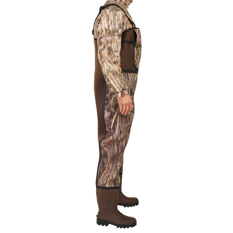 Waders Chasse Chaud 500 Néoprène Camouflage Marais 7 Waders Chasse Chaud 500 Néoprène Camouflage Marais – Image 7
